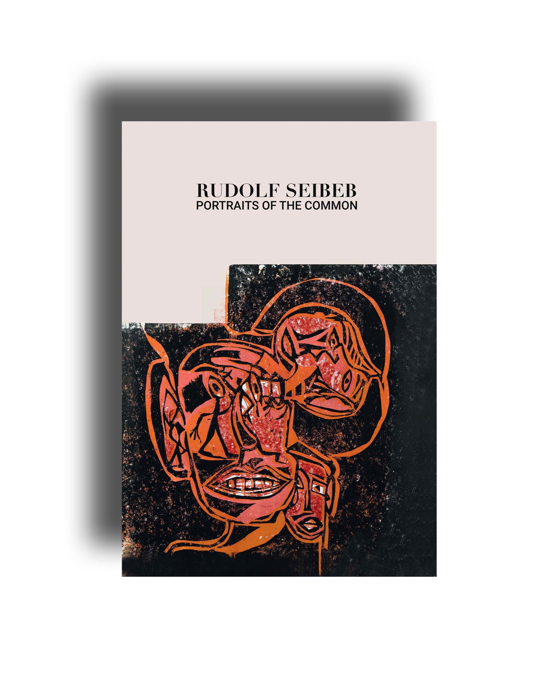Book cover with artistic illustration and text 'Rudolf Seibeb Portraits of the Common' on a white background