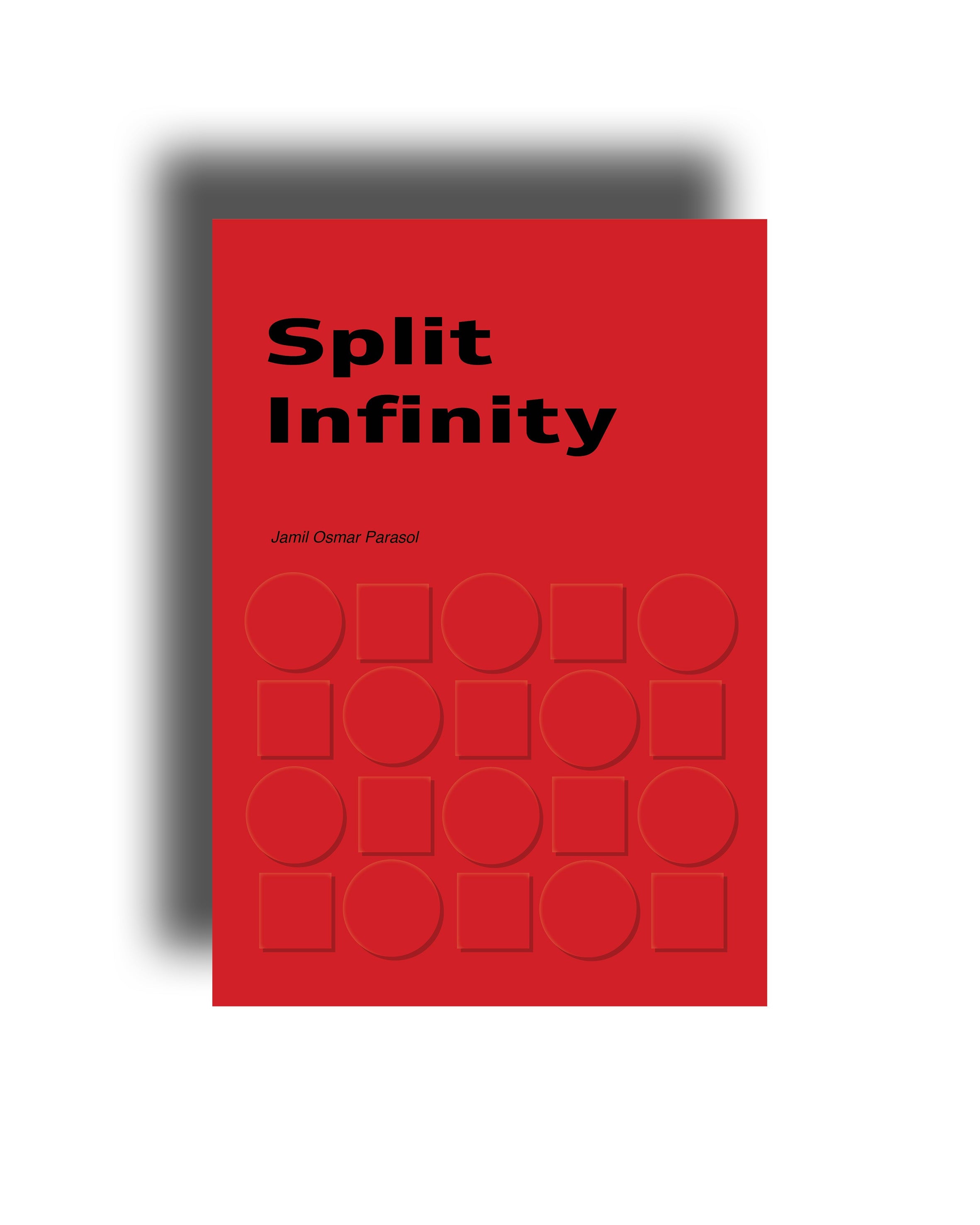 Red book cover with 'Split Infinity' text on a white background