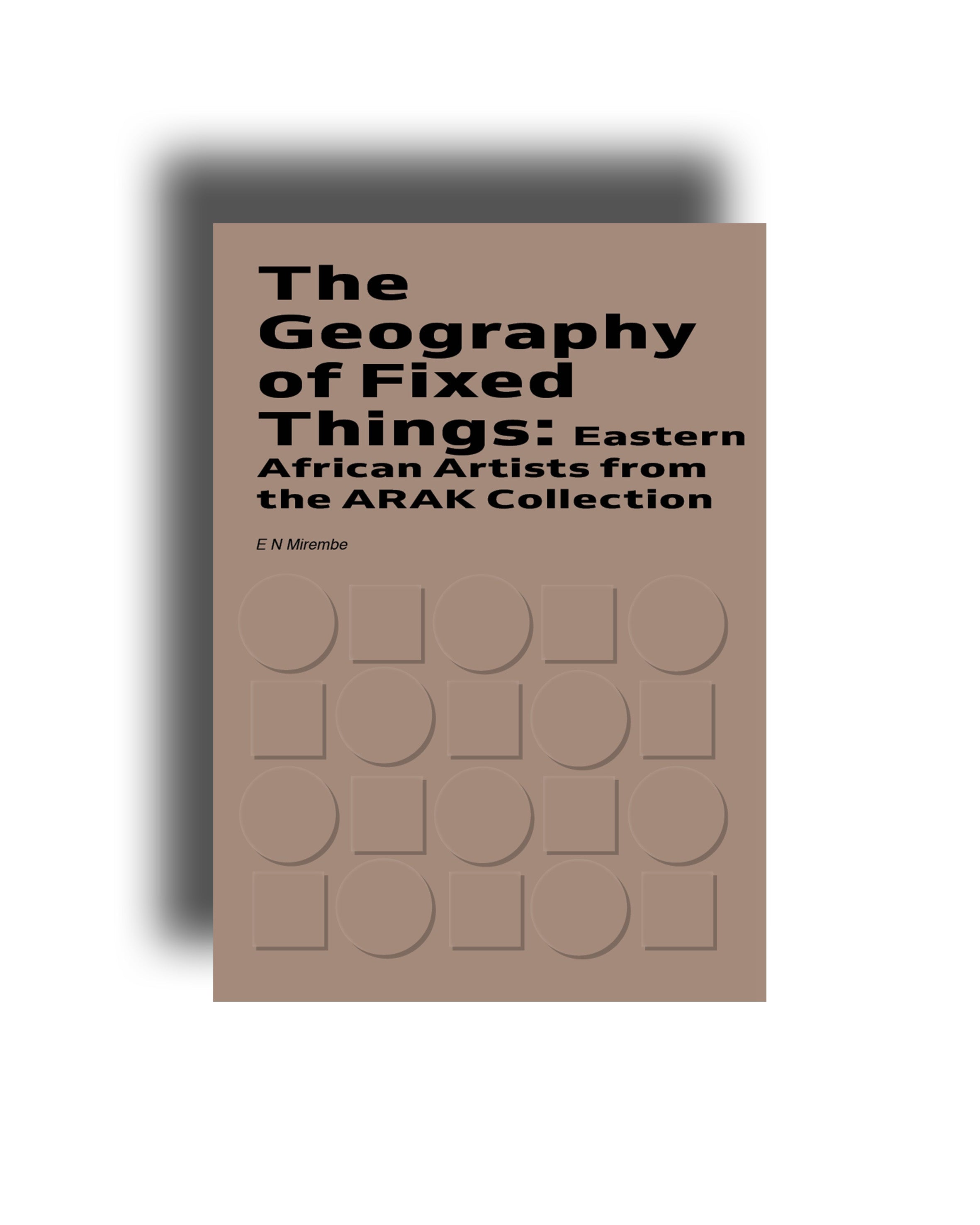Book cover of 'The Geography of Fixed Things' with text and minimal design.